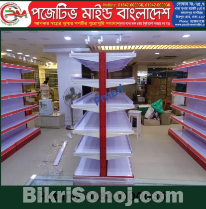 শোরুমের ডিসপ্লে গন্ডোলা র‍্যাক শেলফ বিক্রয় করা হয়.